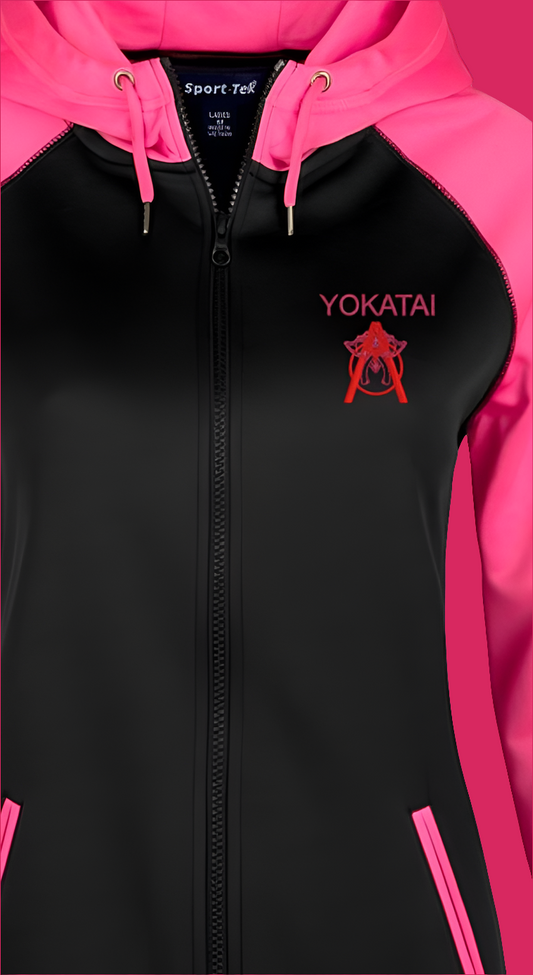 Women's Bubble Gum-Yokatai Zip up Hoodie